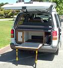 Rear with pull out table
